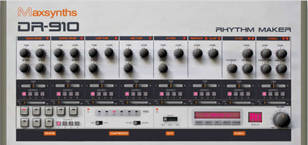 Da 910 By Maxsynths Free Compressor Drum Machine Reverb Synth Drum Synth Vst Instrument Download